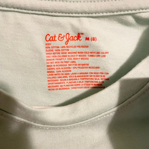 Cat & Jack Girls Long Sleeve Eyelet T-Shirt Mint Green Size M (8) NWT - Picture 6 of 8